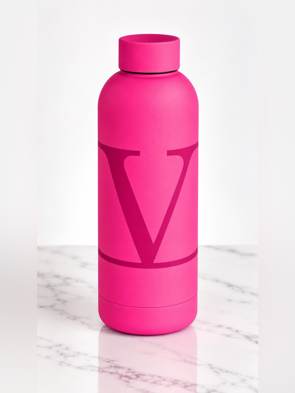 Valentino Hot Pink Matte Water Bottle NEW